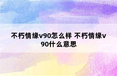 不朽情缘v90怎么样 不朽情缘v90什么意思